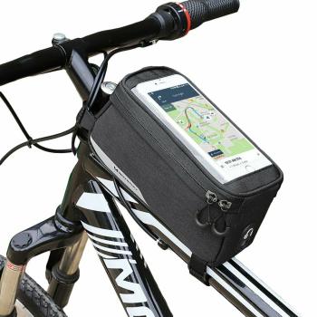 Fahrradtasche Rahmentasche Halterung für Smartphone 6,5 Zoll max 1L schwarz